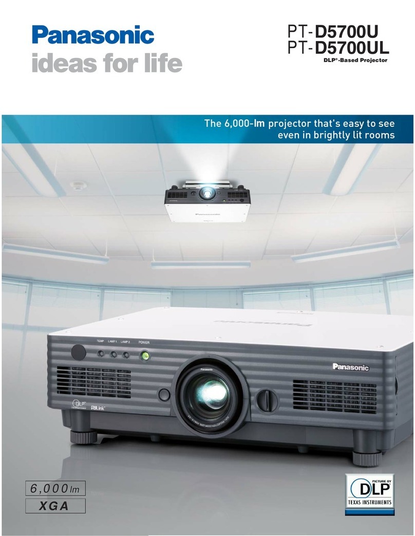 Panasonic PT-D5700U - XGA DLP Projector User manual