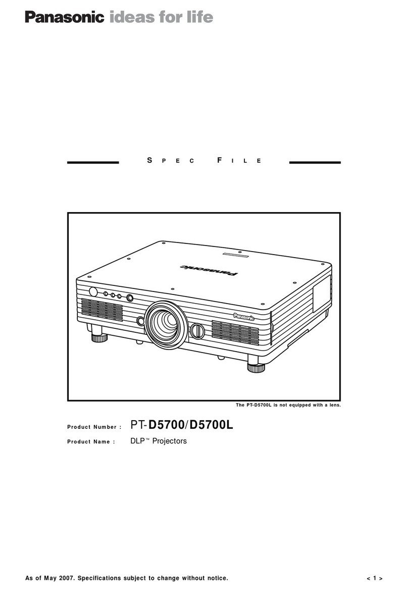 Panasonic PT-D5700 User manual