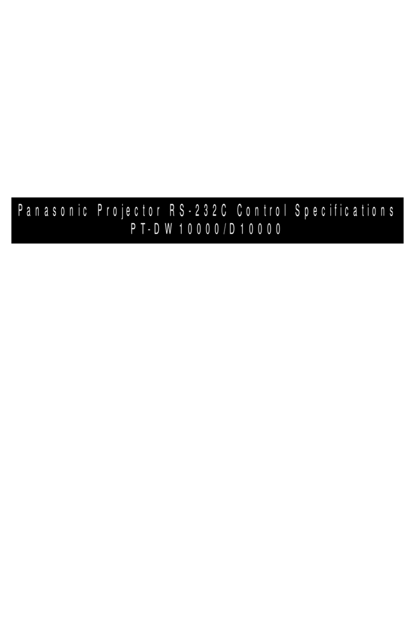 Panasonic PT-D1000 User manual Panasonic PT-D1000 User manual