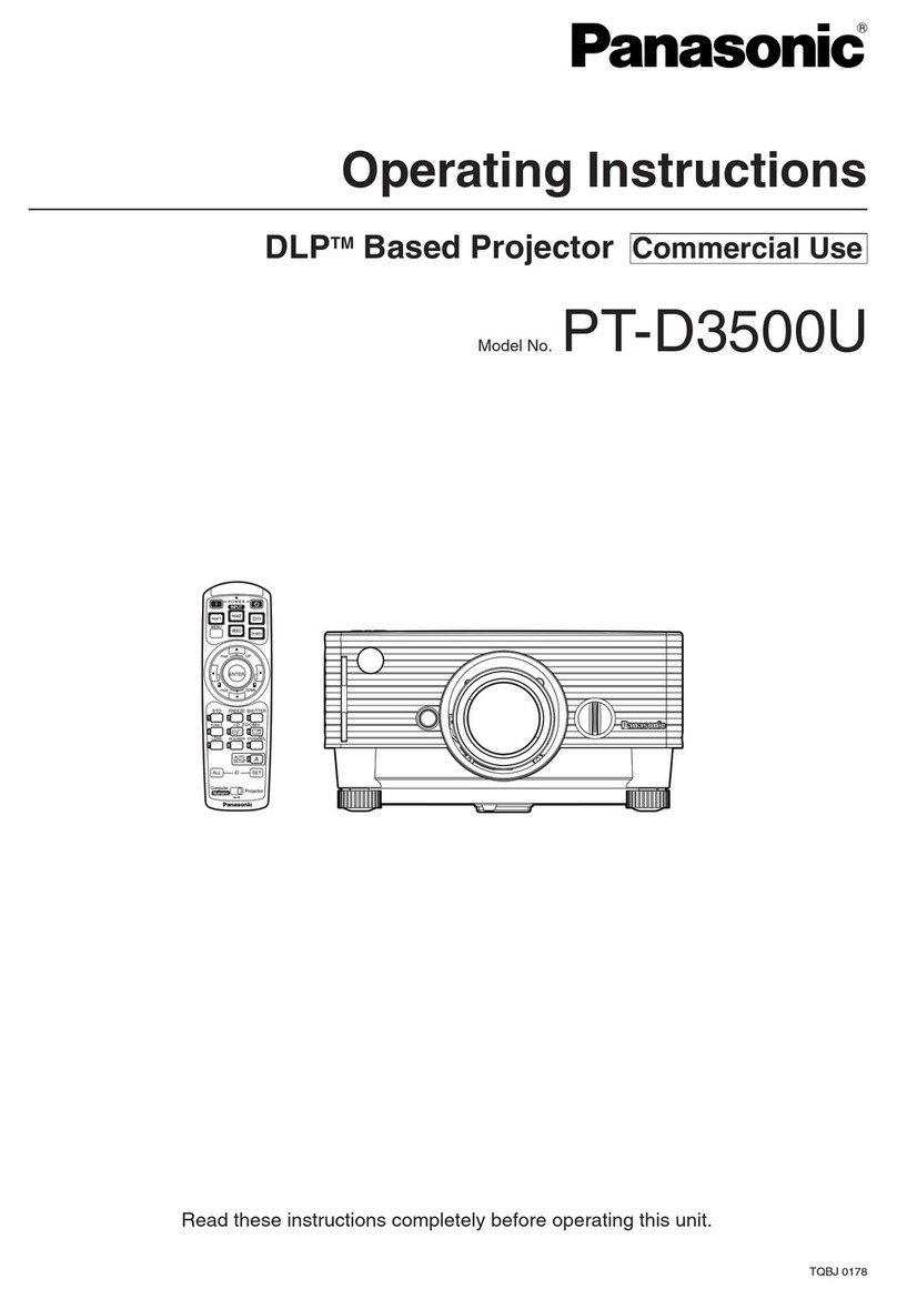 Panasonic PT-D3500U Series User manual Panasonic PT-D3500U Series User manual