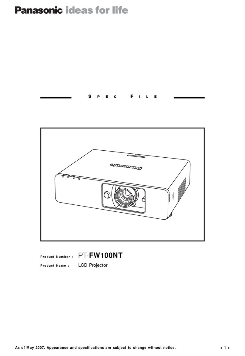 Panasonic PT-FW100NT System manual