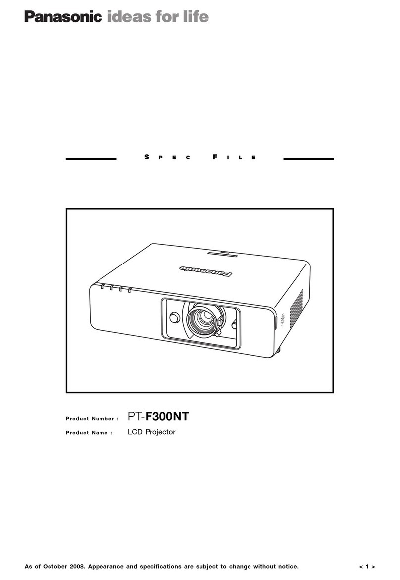 Panasonic PT-F300NT User manual Panasonic PT-F300NT User manual