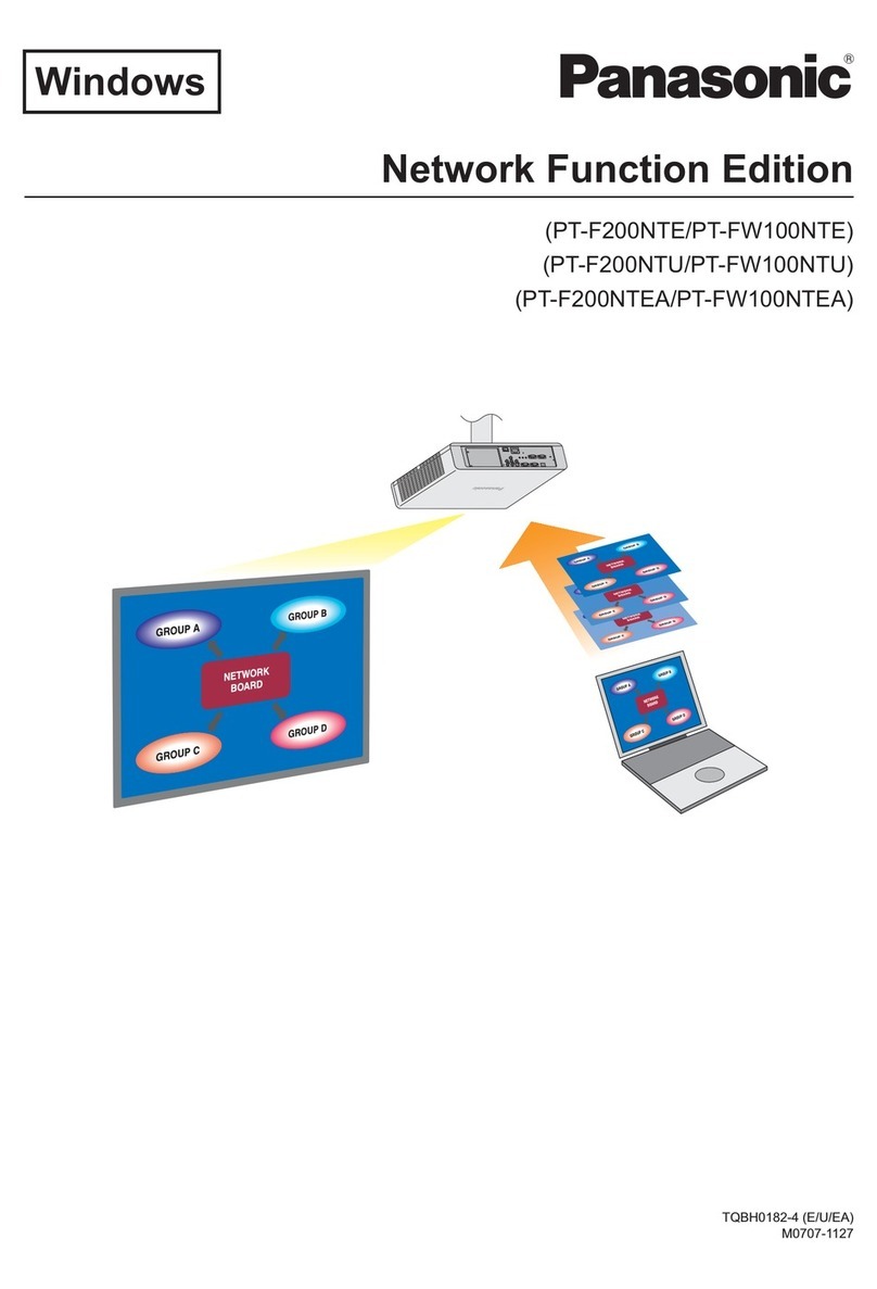 Panasonic PT-F200 Series Installation and maintenance instructions
