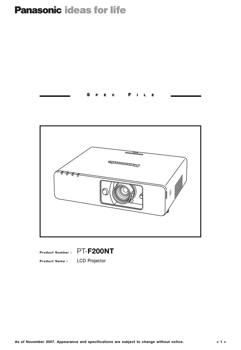 Panasonic PT-F200NT User manual