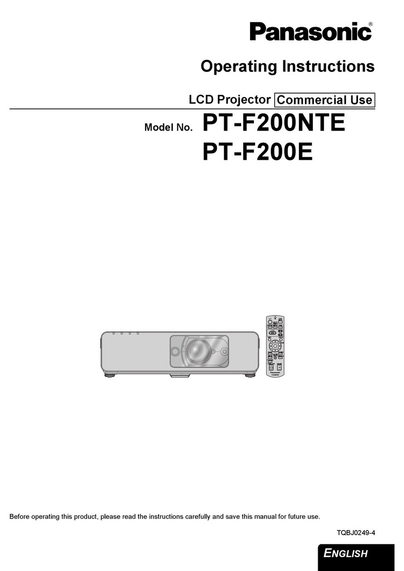 Panasonic PT-F200E User manual