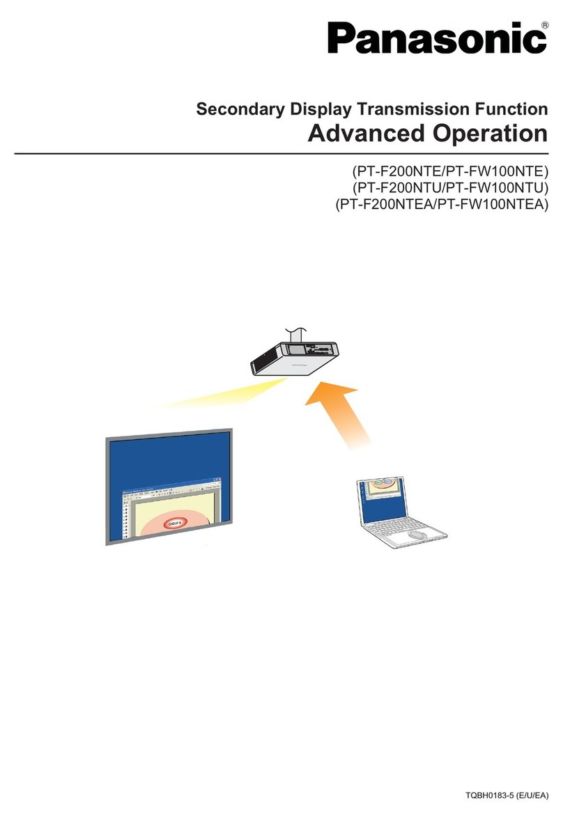 Panasonic PT-F200 Series Advanced operation guide