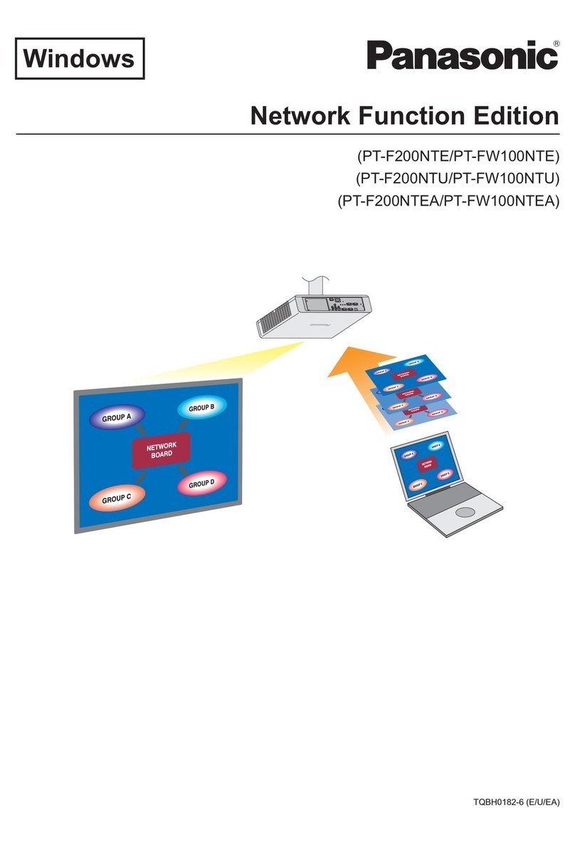 Panasonic PT-F100NTE Installation and maintenance instructions
