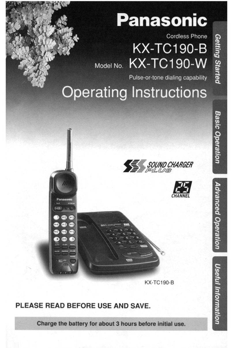 Panasonic KX-TC190B User manual