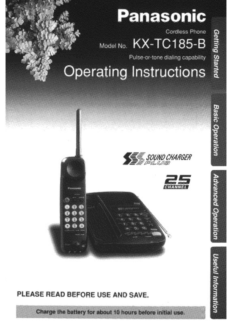 Panasonic KX-TC185B User manual