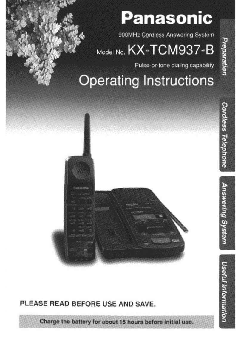 Panasonic KX-TCM937B User manual Panasonic KX-TCM937B User manual