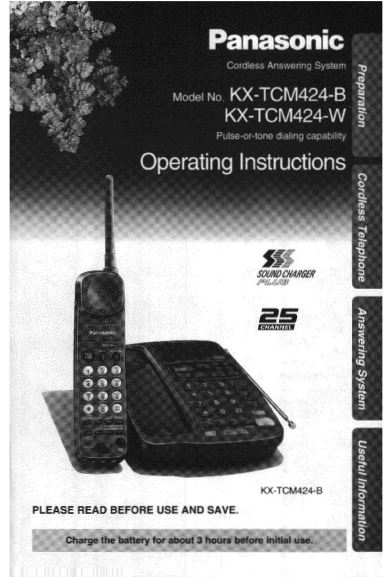 Panasonic KX-TCM424B User manual Panasonic KX-TCM424B User manual