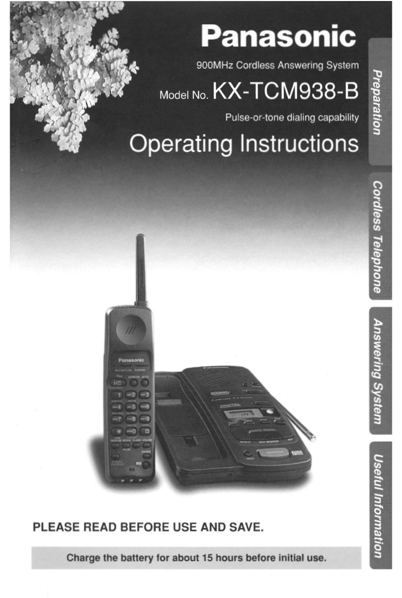 Panasonic KX-TCM938B User manual