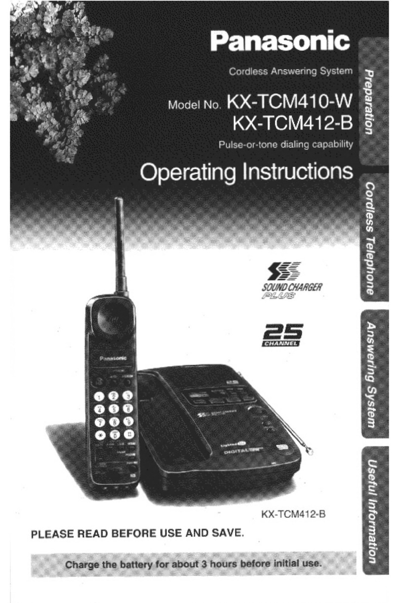 Panasonic KX-TCM410W User manual