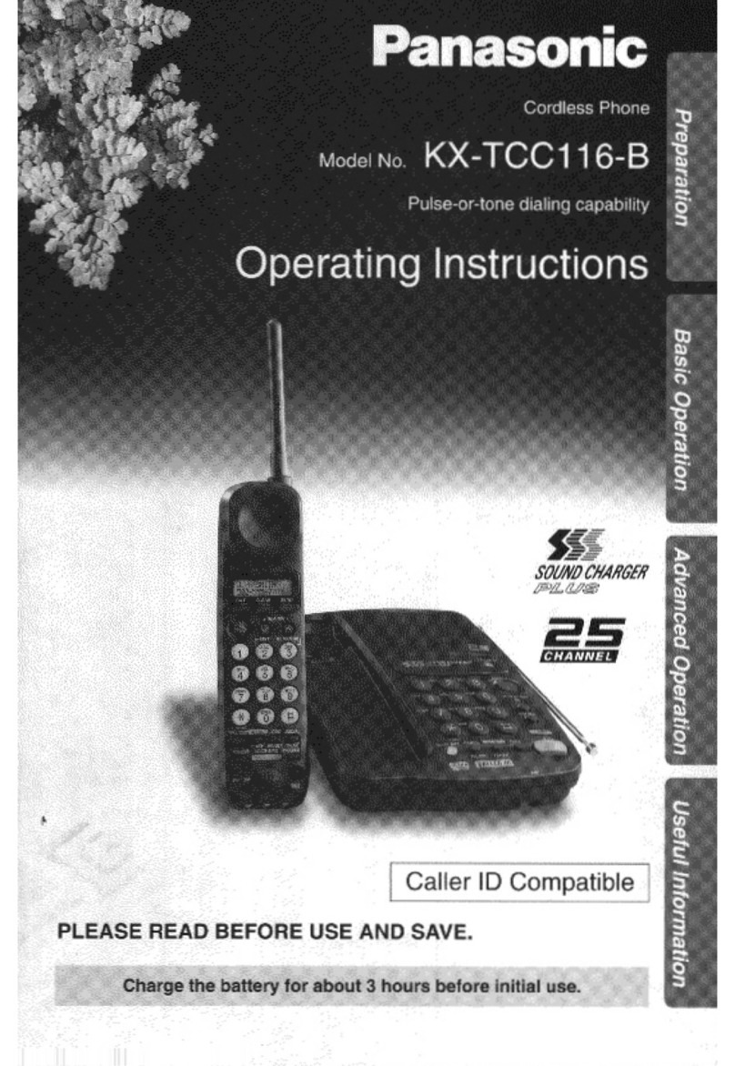 Panasonic KX-TCC116B User manual Panasonic KX-TCC116B User manual