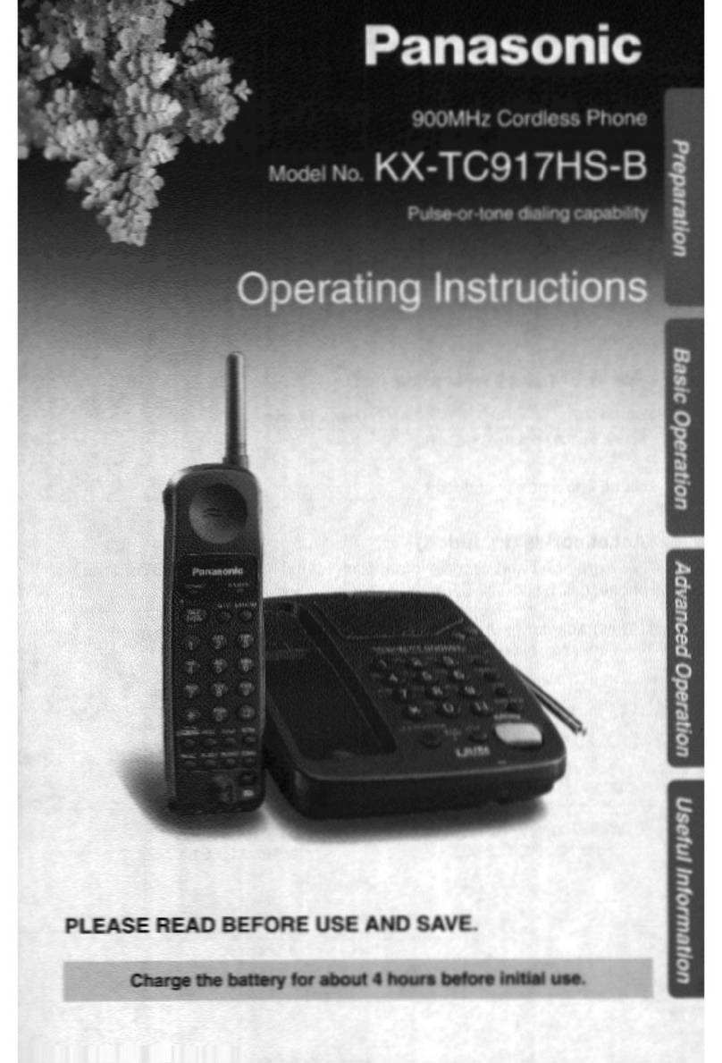 Panasonic KX-TC917HSB User manual
