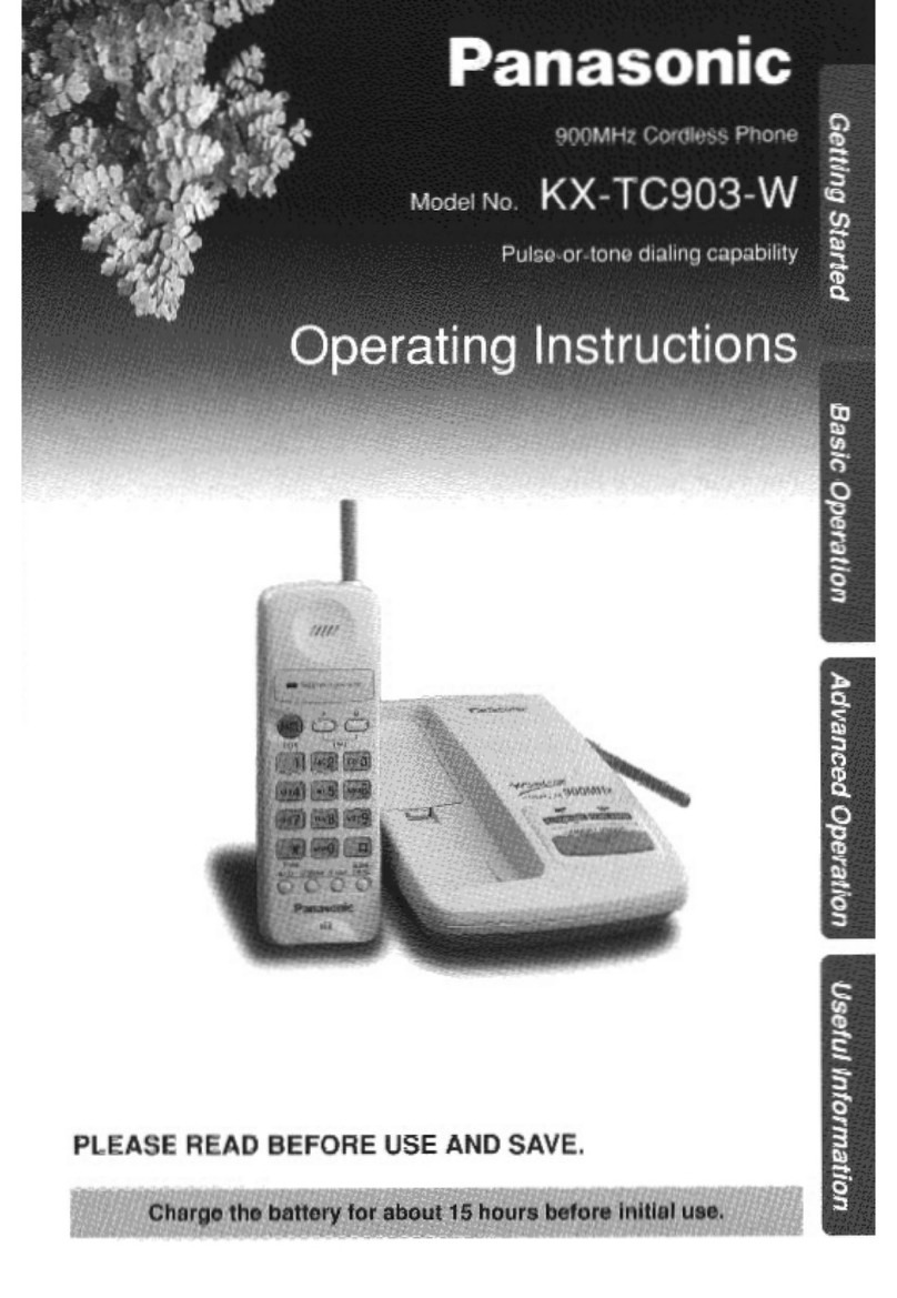 Panasonic KX-TC903W user guide