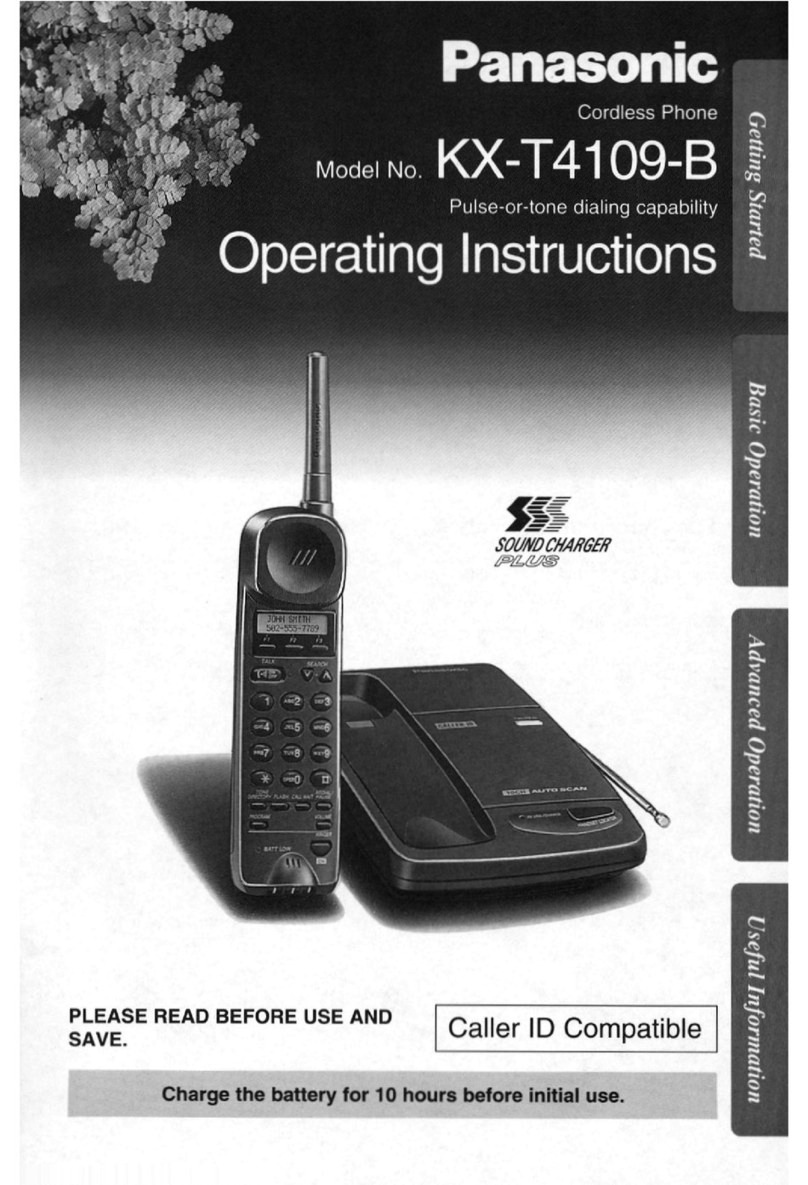 Panasonic KX-T4109-B operating instructions