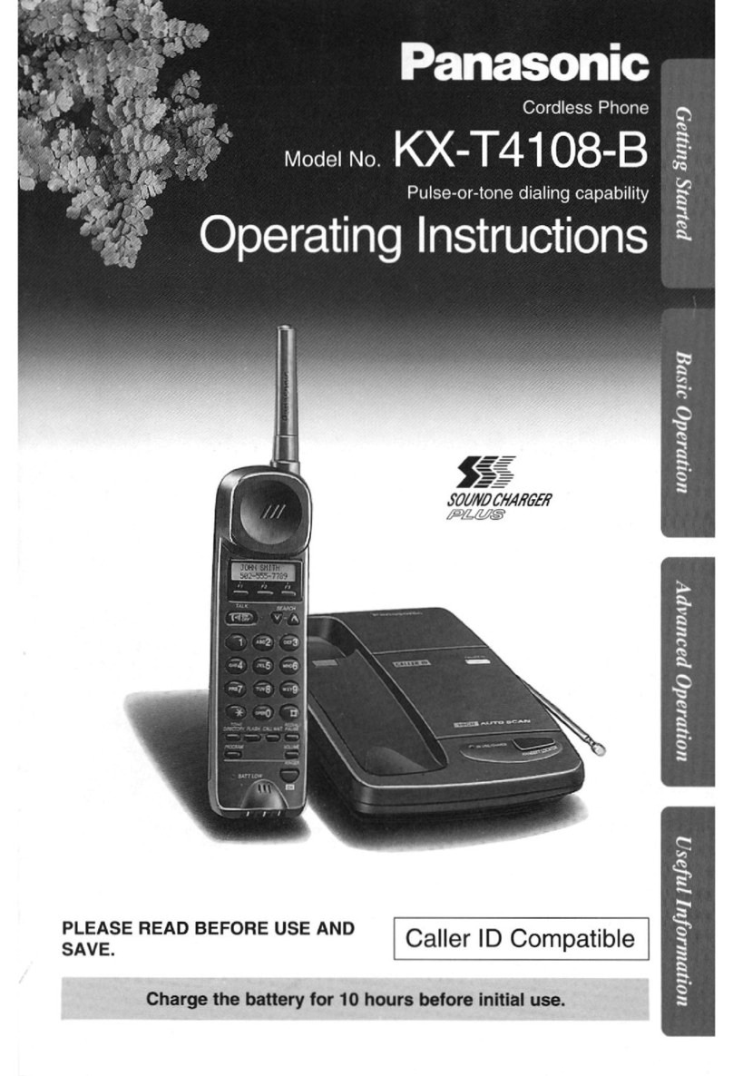 Panasonic KX-T4108-B operating instructions