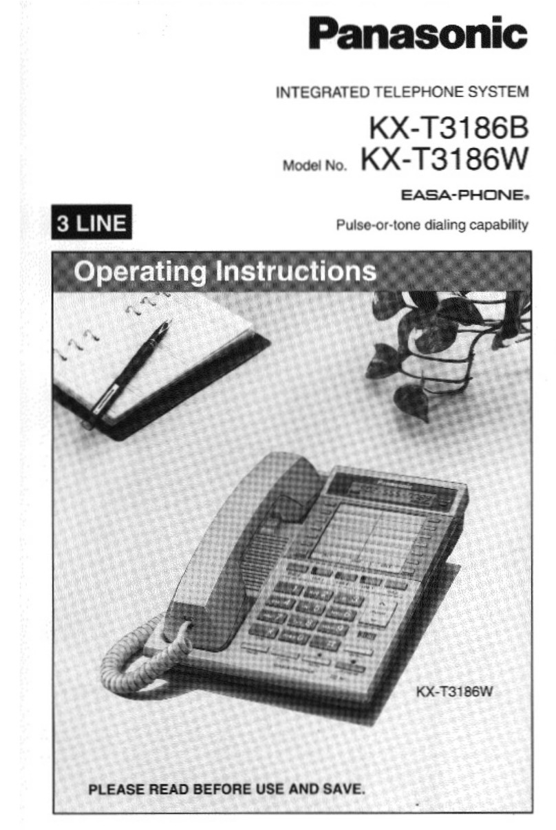 Panasonic KX-T3186 User manual Panasonic KX-T3186 User manual