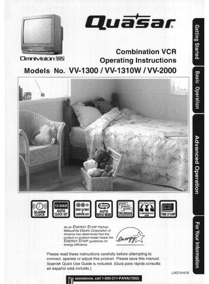 Quasar VV-1300 User manual Quasar VV-1300 User manual