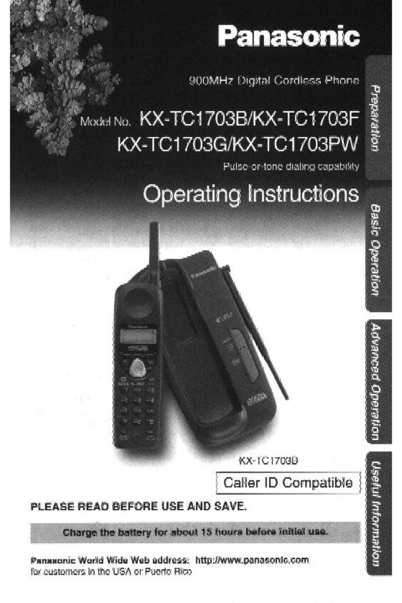 Panasonic KX-TC1703B User manual
