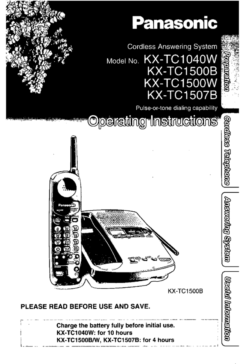 Panasonic KX-TC1500 user guide