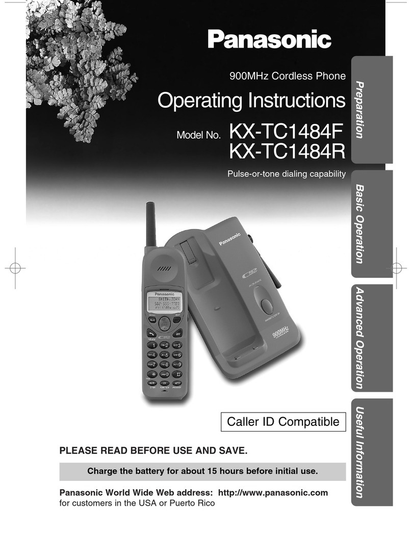 Panasonic KX-TC1484F User manual