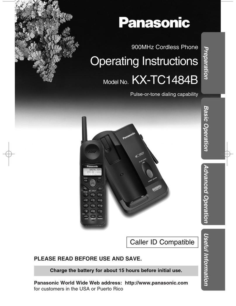 Panasonic KX-TC1484 User manual