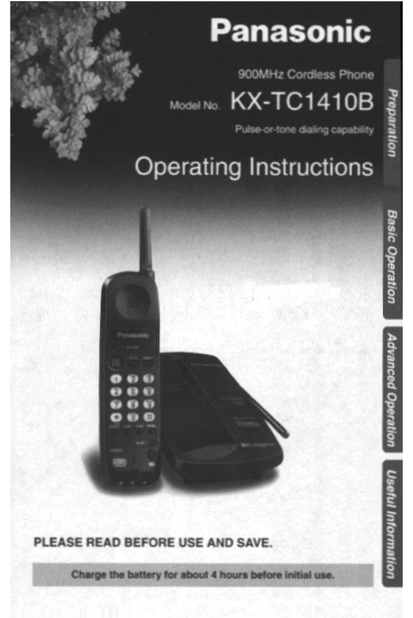 Panasonic KX-TC1410B User manual Panasonic KX-TC1410B User manual