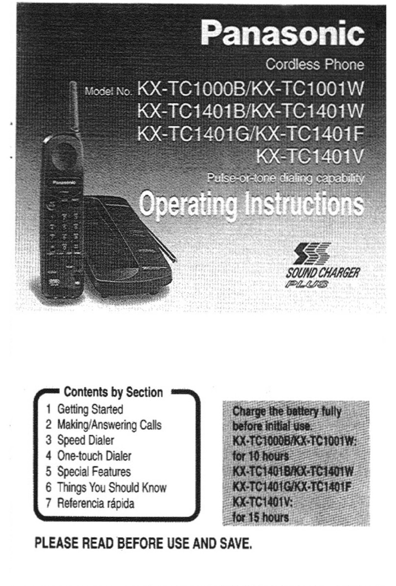 Panasonic KX-TC1000B User manual