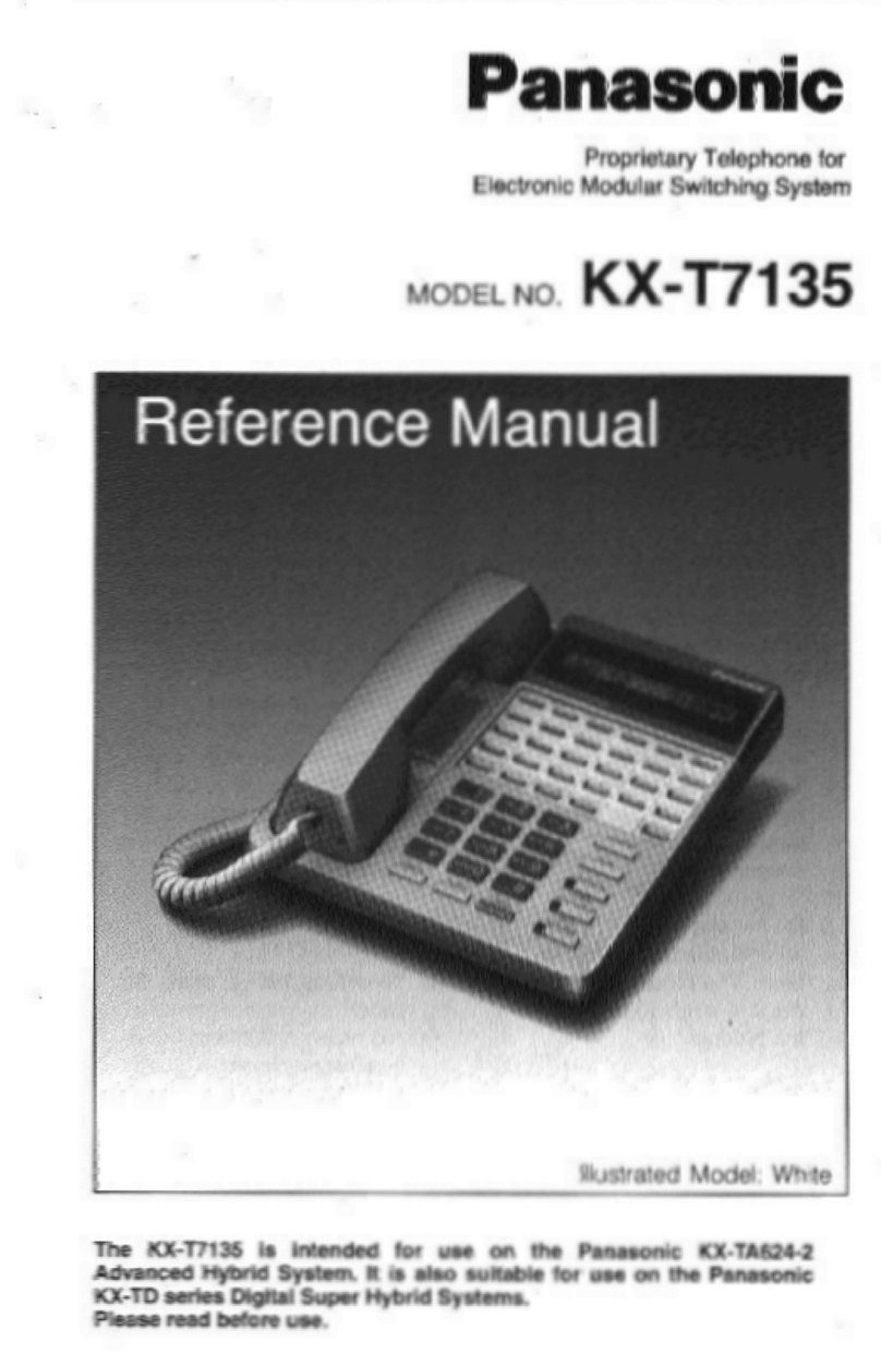 Panasonic KX-T7135 Reference manual