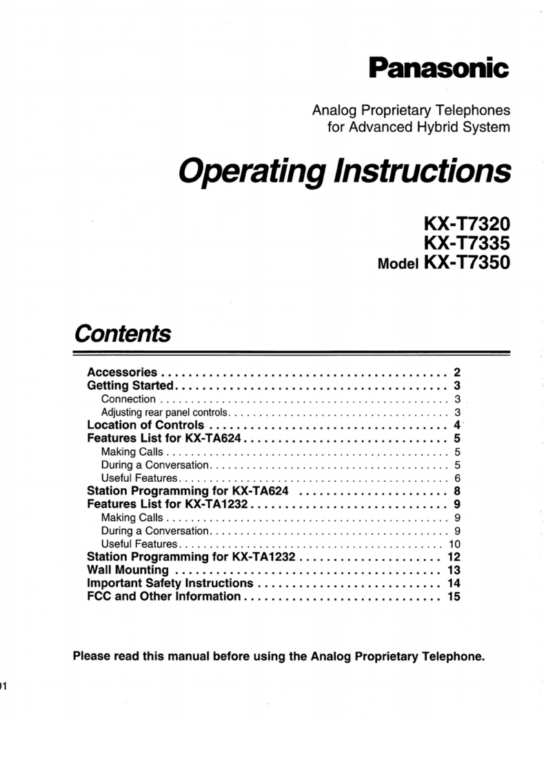Panasonic KX-T7320 User manual
