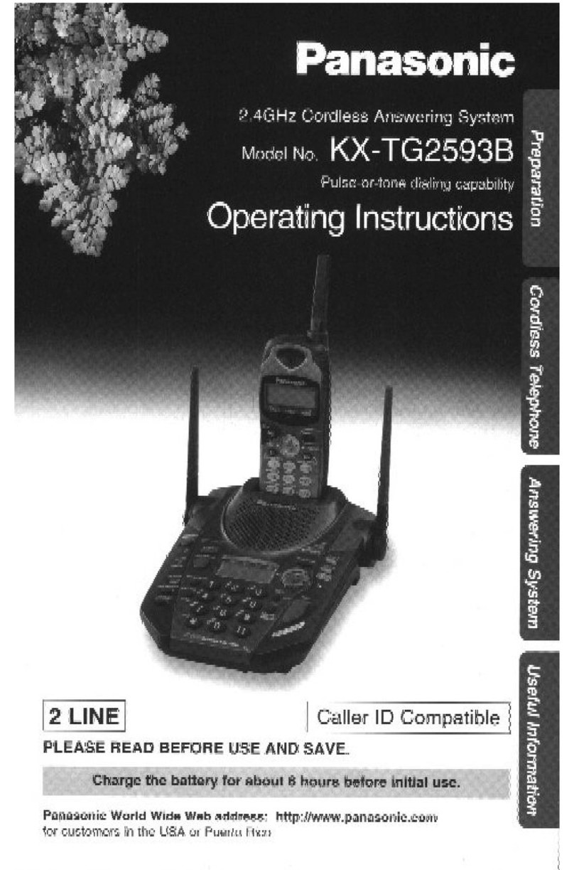 Panasonic KX-TG2593B User manual Panasonic KX-TG2593B User manual
