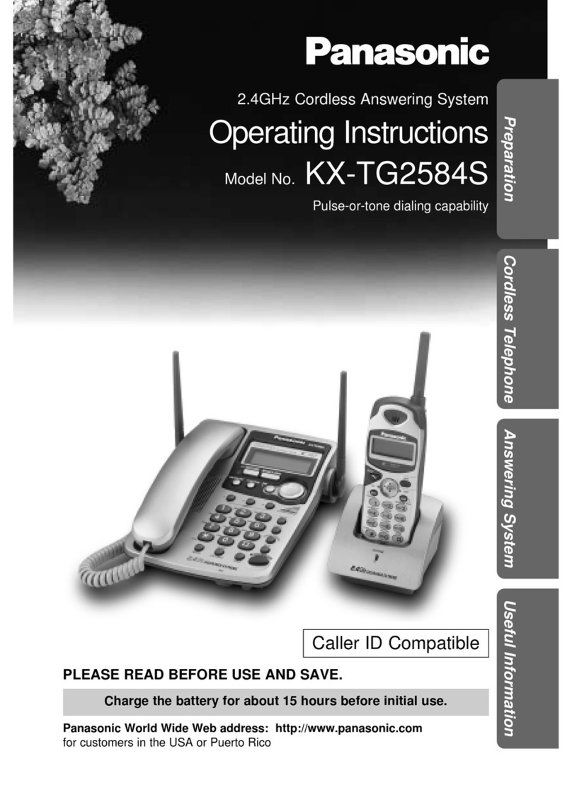 Panasonic KX-TG2584 User manual Panasonic KX-TG2584 User manual