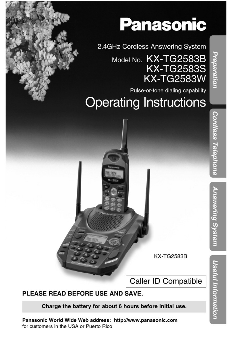 Panasonic KX-TG2583 operating instructions