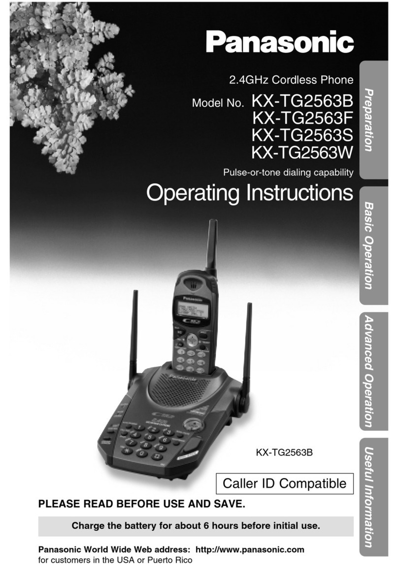 Panasonic KX-TG2563 operating instructions