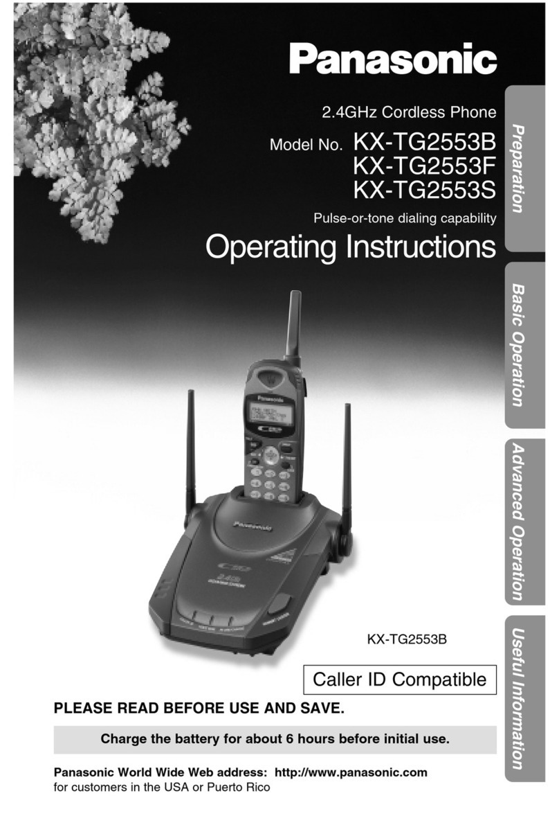 Panasonic KX-TG2553 operating instructions