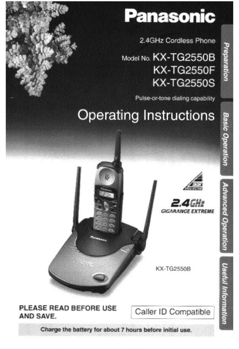 Panasonic KX-TG2550 User manual