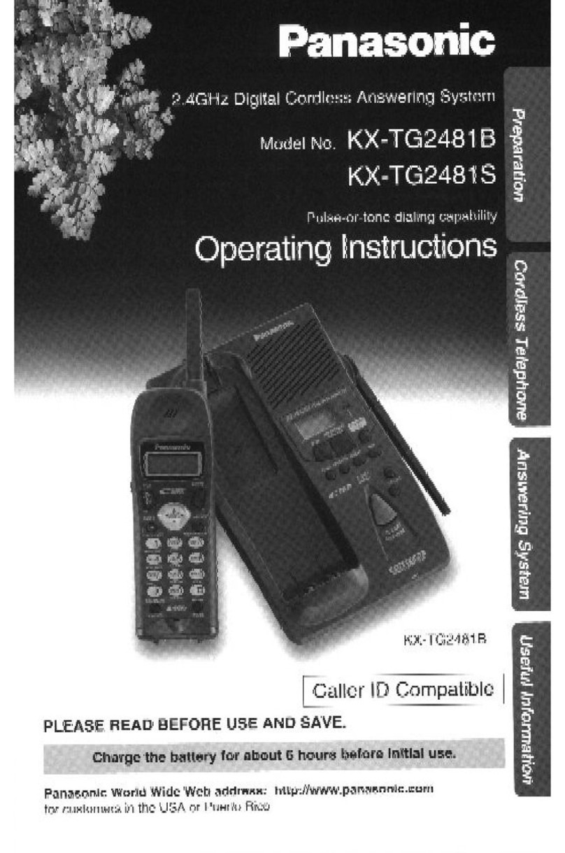Panasonic KX-TG2481 operating instructions