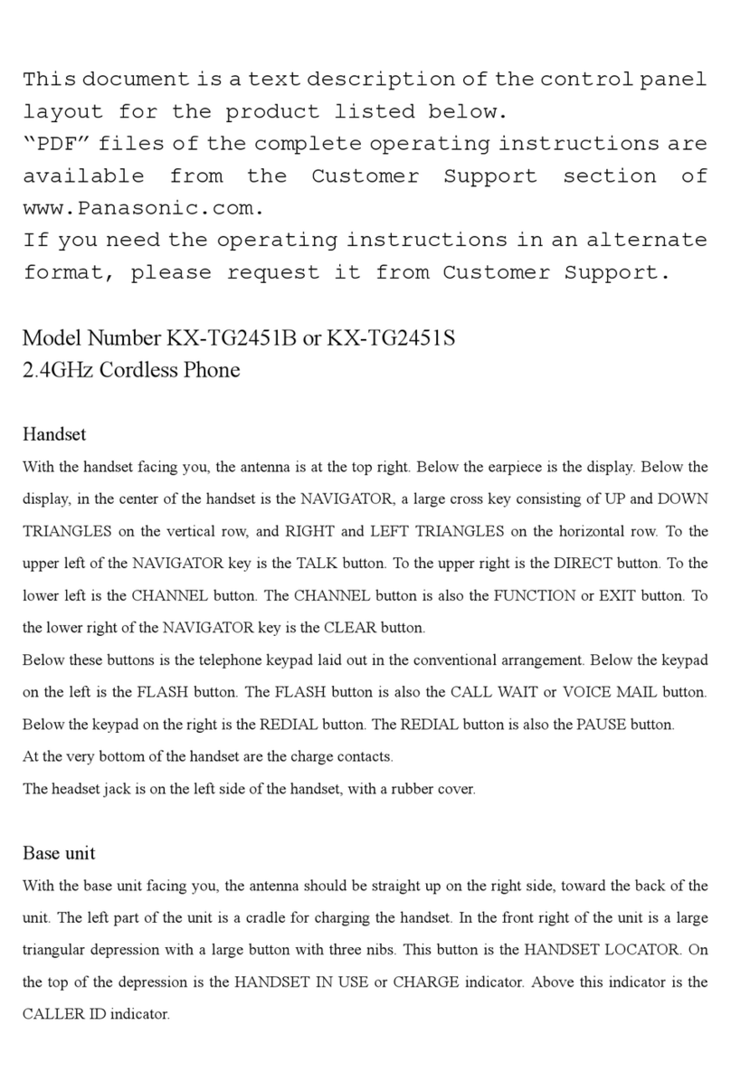 Panasonic KX-TG2451 Operating and installation instructions