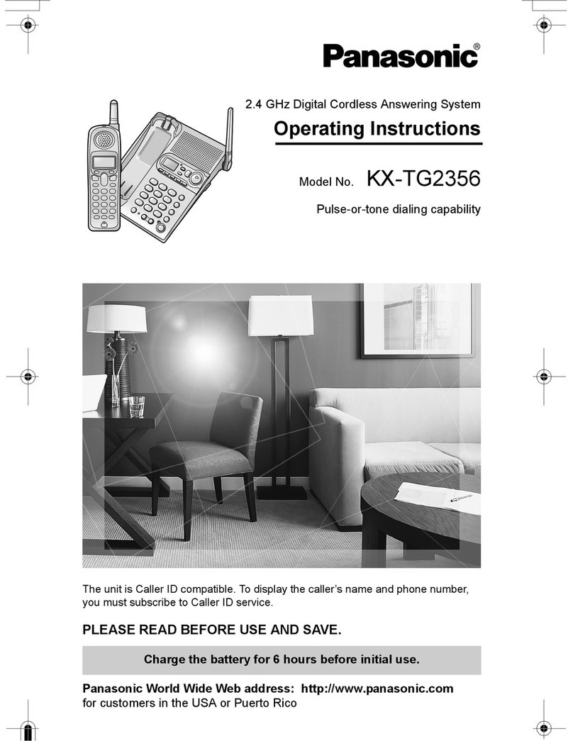 Panasonic KX-TG2356 operating instructions