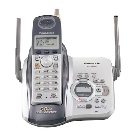 Panasonic KX-TG5431S - 5.8 GHz DSS Cordless Phone User manual