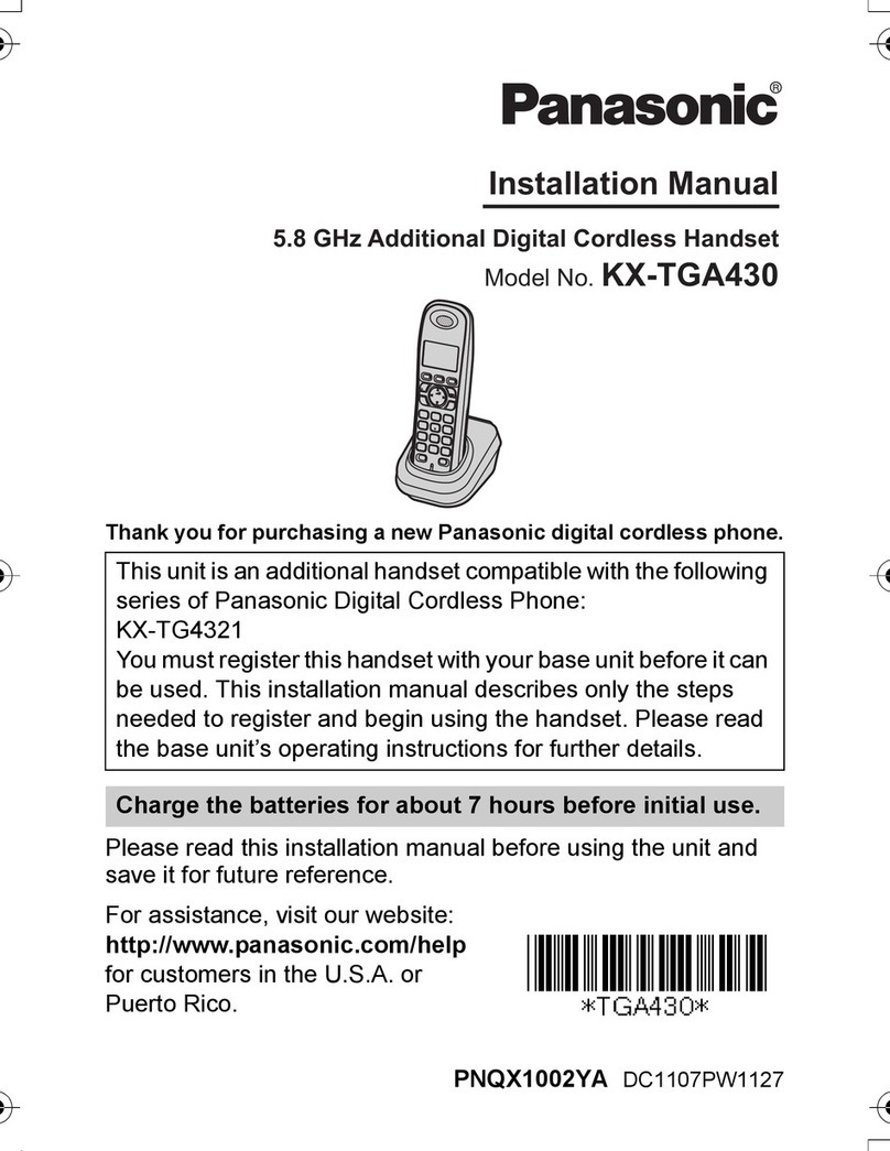 Panasonic KX-TG4321B installation manual