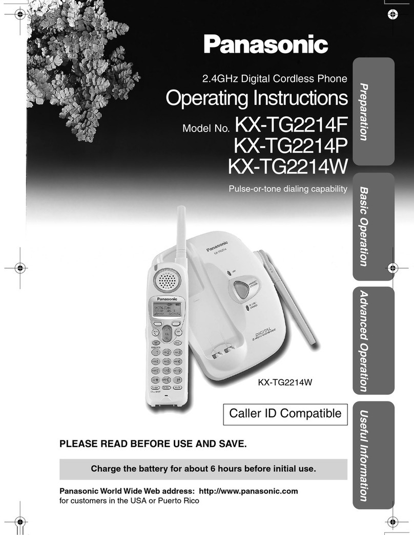 Panasonic KX-TG2214F operating instructions