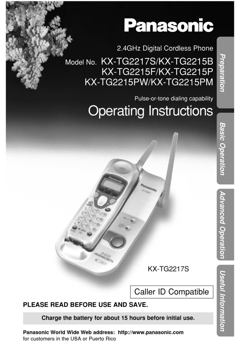 Panasonic KX-TG2215B operating instructions