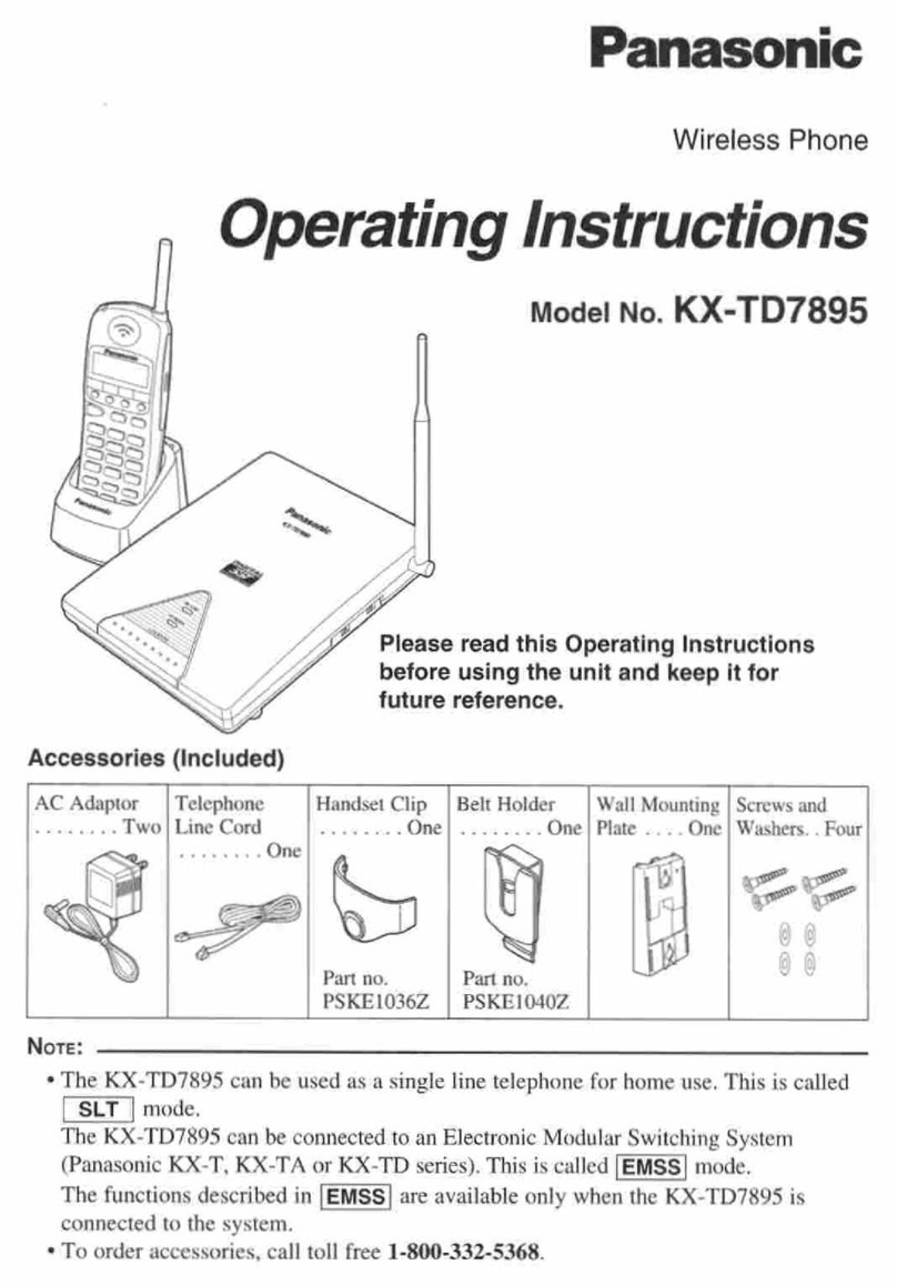 Panasonic KX-TD7895 - Digital Spread Spedtrum... User manual