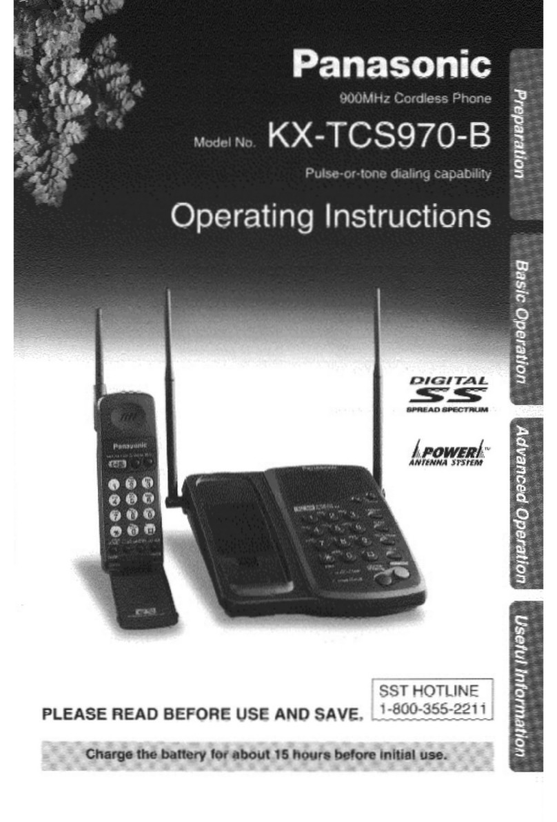 Panasonic KX-TCS970B User manual