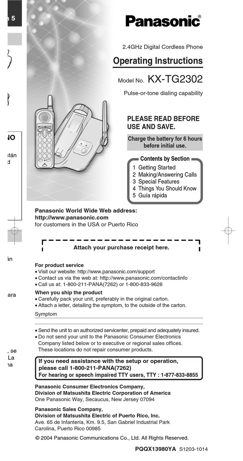 Panasonic KX-TG2302B User manual