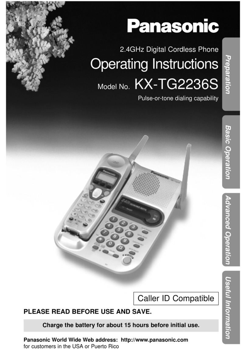 Panasonic KX-TG2236S User manual Panasonic KX-TG2236S User manual