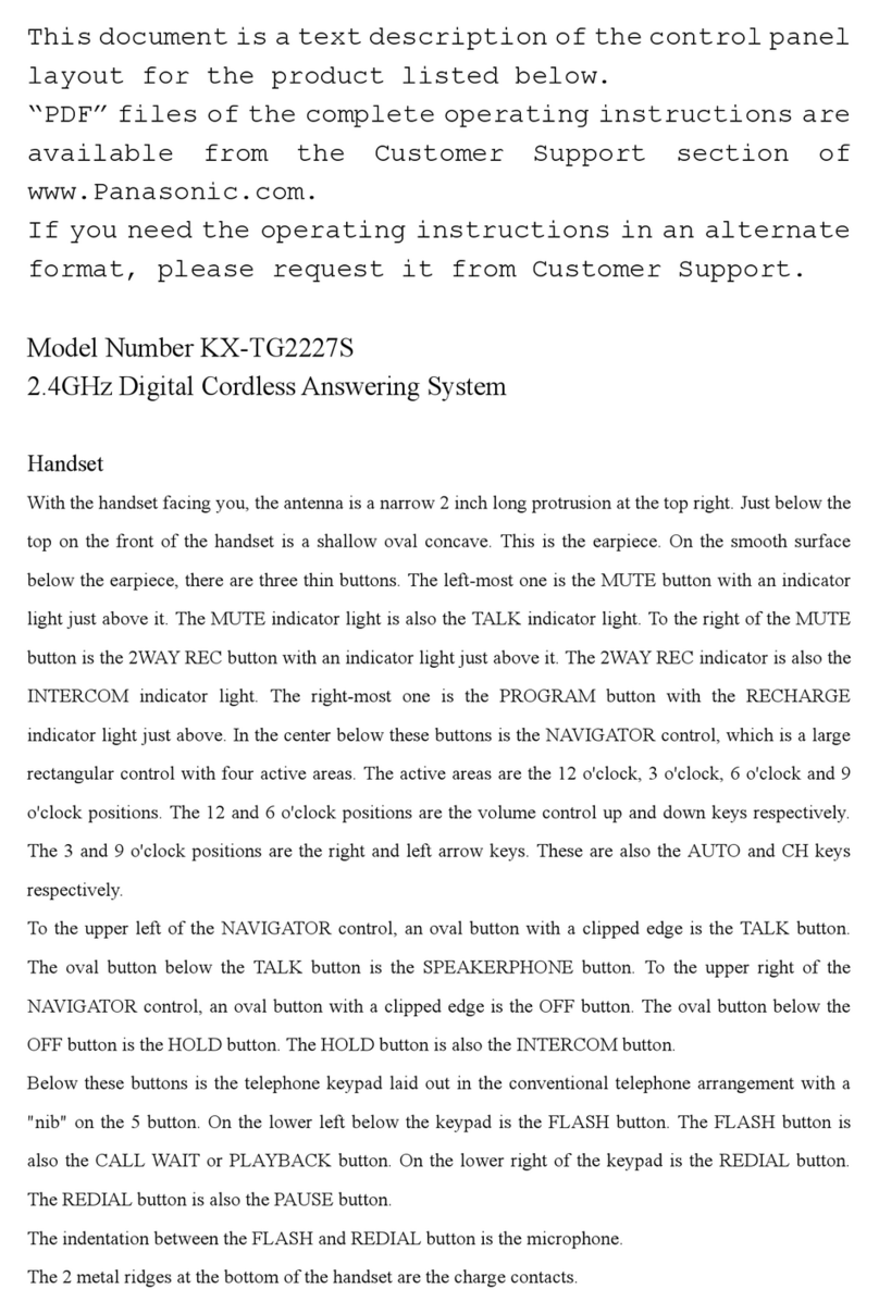 Panasonic KX-TG2227S Description